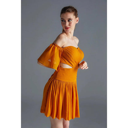 Kayjay by Kritika Jain Mustard Mind Mustard Mini Dress