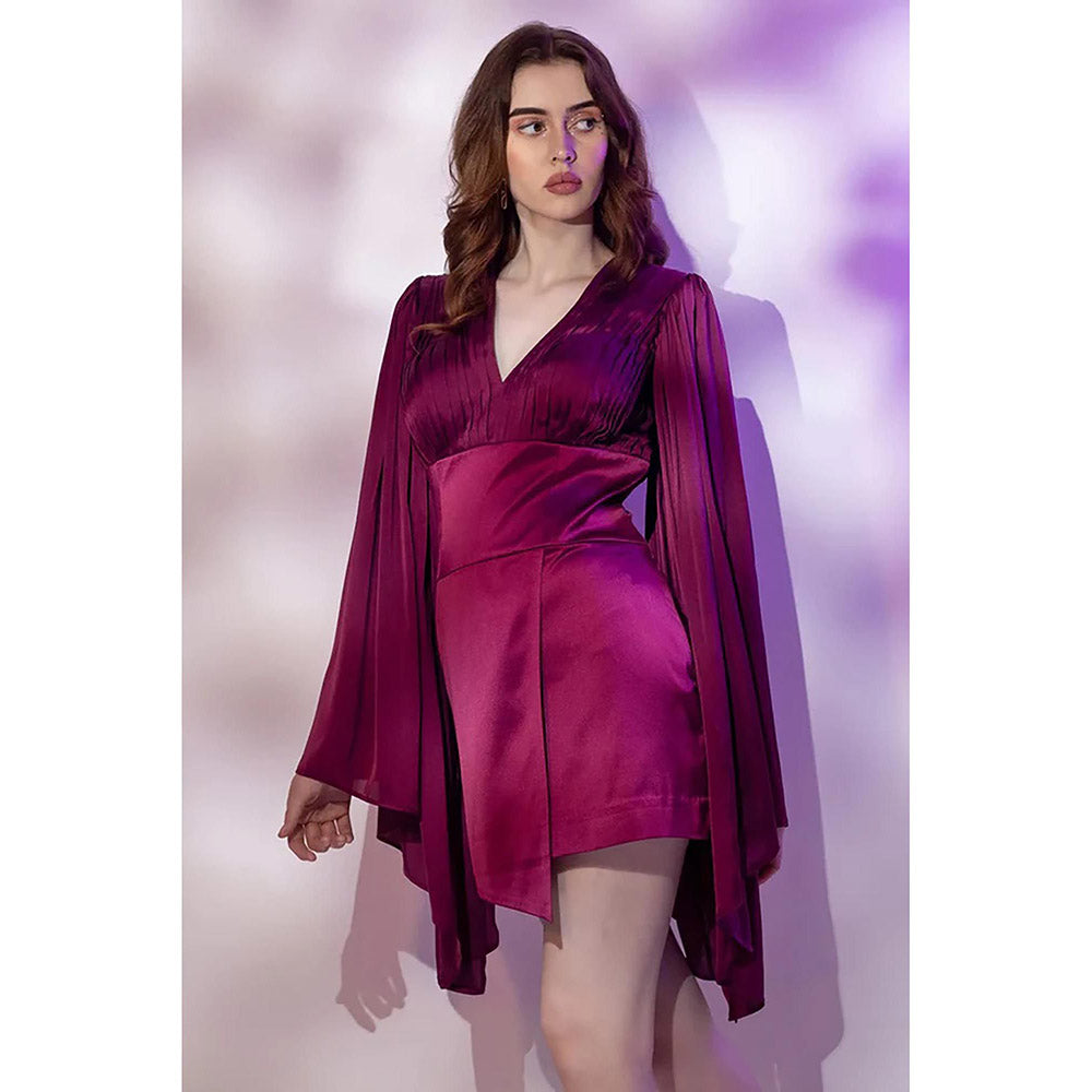 Kayjay by Kritika Jain Potion Of Love Wine Mini Dress