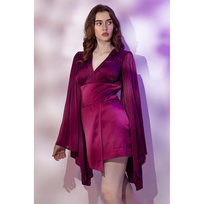 Kayjay by Kritika Jain Potion Of Love Wine Mini Dress