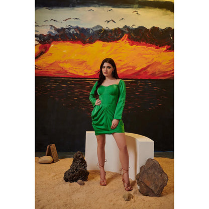 Kayjay by Kritika Jain Selena Green Mini Dress