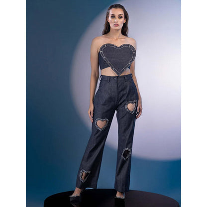 Kayjay by Kritika Jain Grey Embellished Co-Ord (Set of 2)