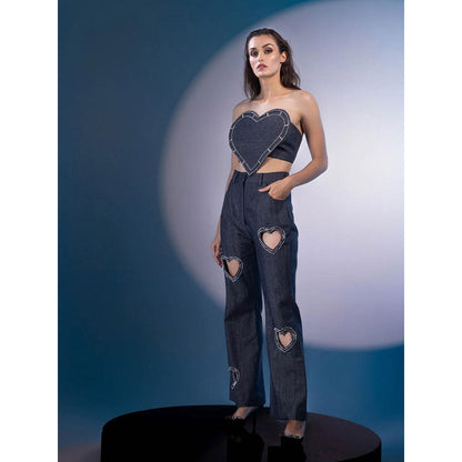 Kayjay by Kritika Jain Grey Embellished Co-Ord (Set of 2)