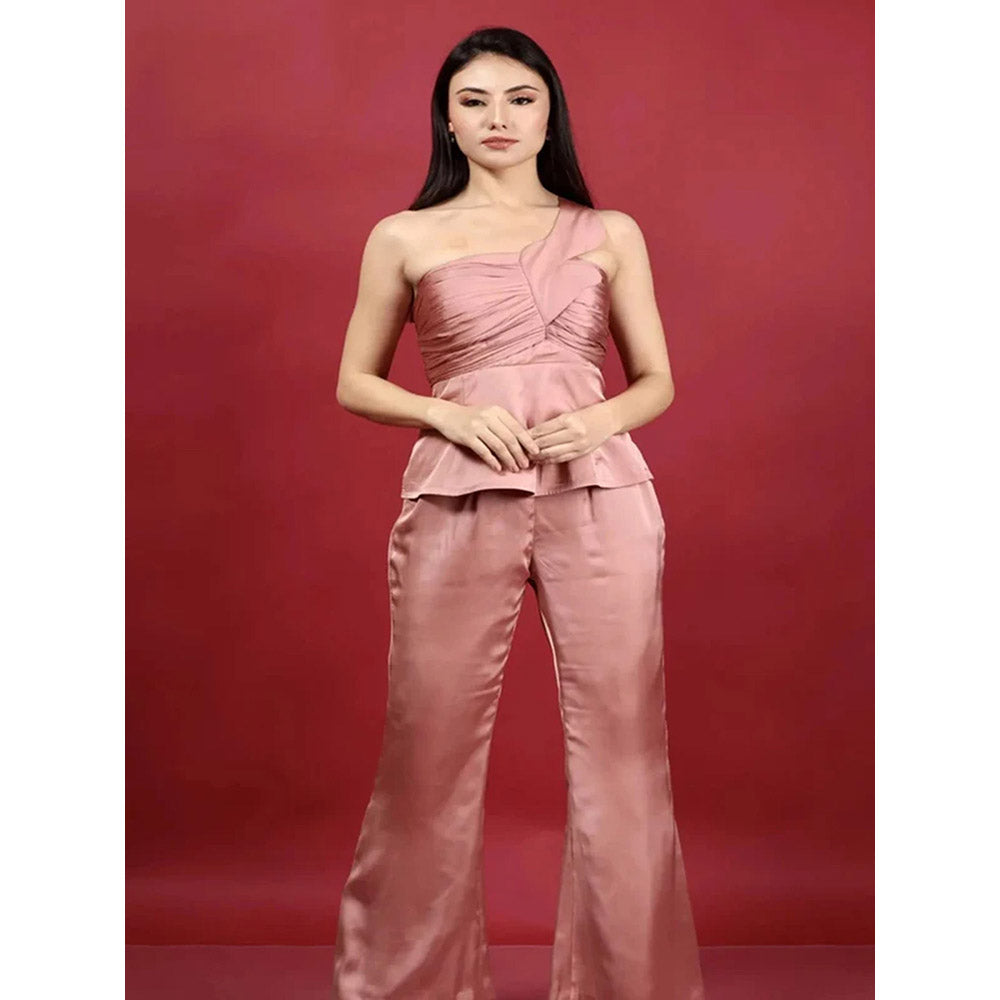 Kayjay by Kritika Jain Pink Ruched Co-Ord (Set of 2)