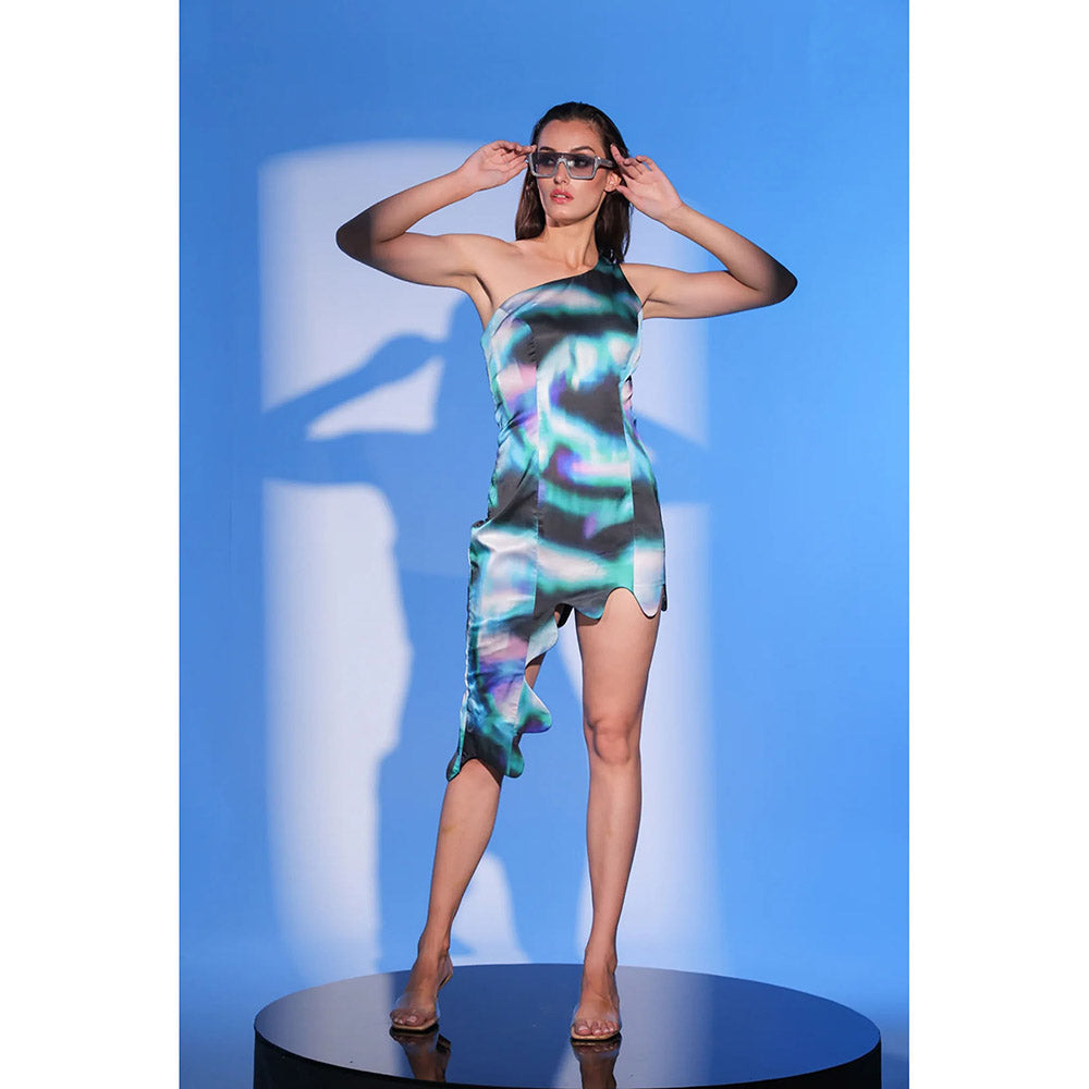 Kayjay by Kritika Jain One Shoulder Fitted Illusion Dress