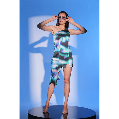 Kayjay by Kritika Jain One Shoulder Fitted Illusion Dress