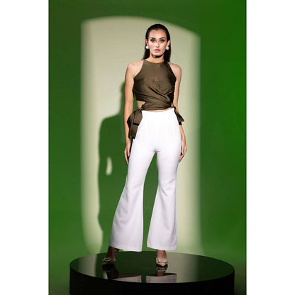 Kayjay by Kritika Jain Sleeveless Wrap Style Orla Crop Top