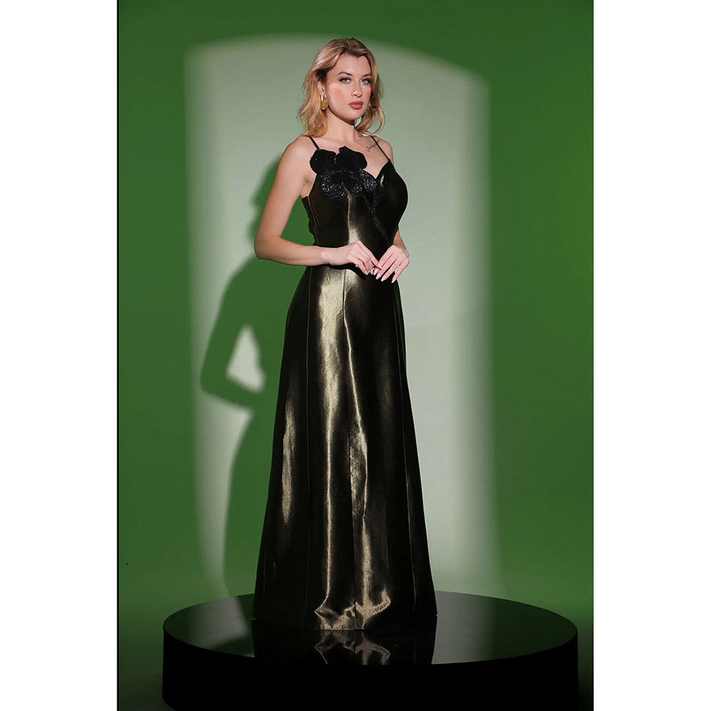 Kayjay by Kritika Jain Olive Sleeveless Fallon Gown