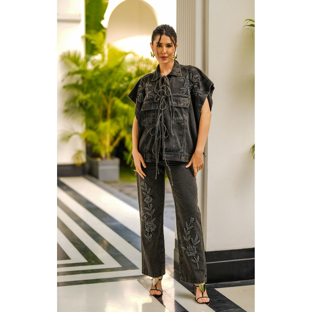 Kay Kay BY KKHUSHI SAHAII Reyna Denim Co-Ord (Set of 2)