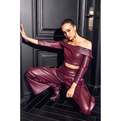 Kay Kay BY KKHUSHI SAHAII Rachel Deep Red Co-Ord Set