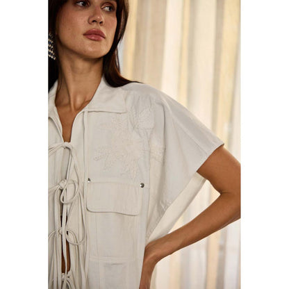 Kay Kay BY KKHUSHI SAHAII Josie Denim White Co-Ord Set