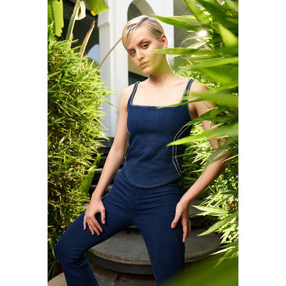 Kay Kay BY KKHUSHI SAHAII Navy Blue Taylor Embellished Co-Ord Set