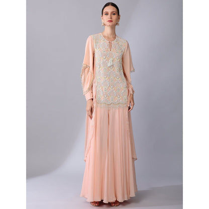 KEITH GOMES Pearl Sequins Sequined Tunic & Palazzo (Set of 2)