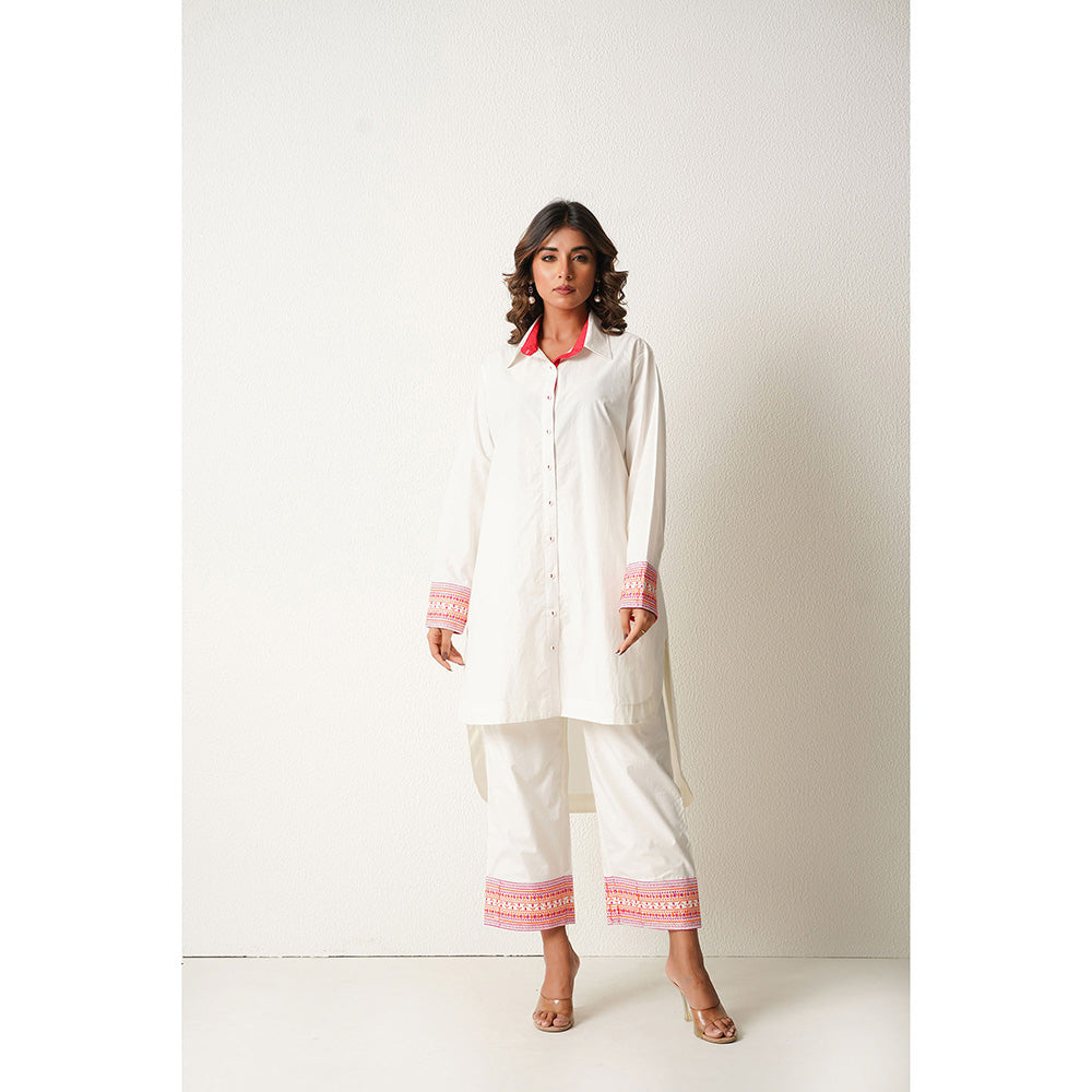 Keva Clothing Paper Plane Co-Ord - White (Set of 2)