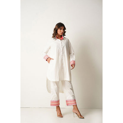 Keva Clothing Paper Plane Co-Ord - White (Set of 2)