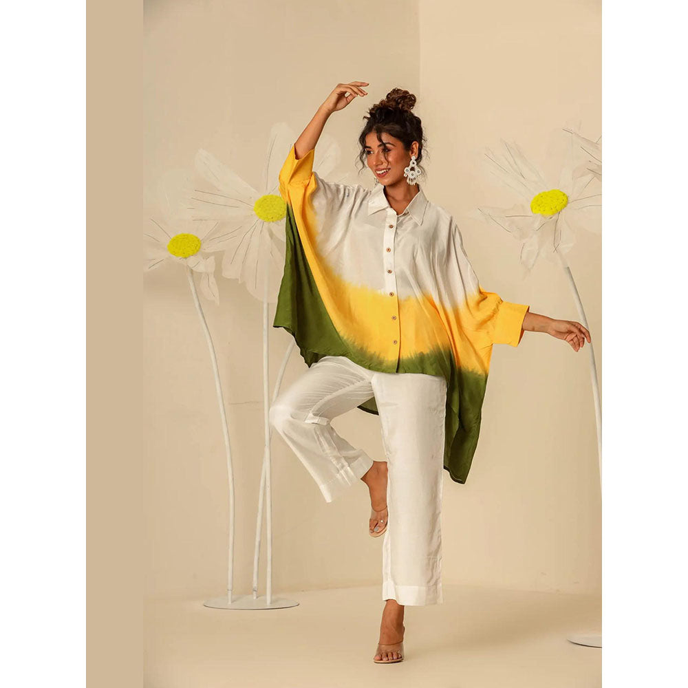 Keva Clothing Yellow Green Ombre Kaftan Shirt
