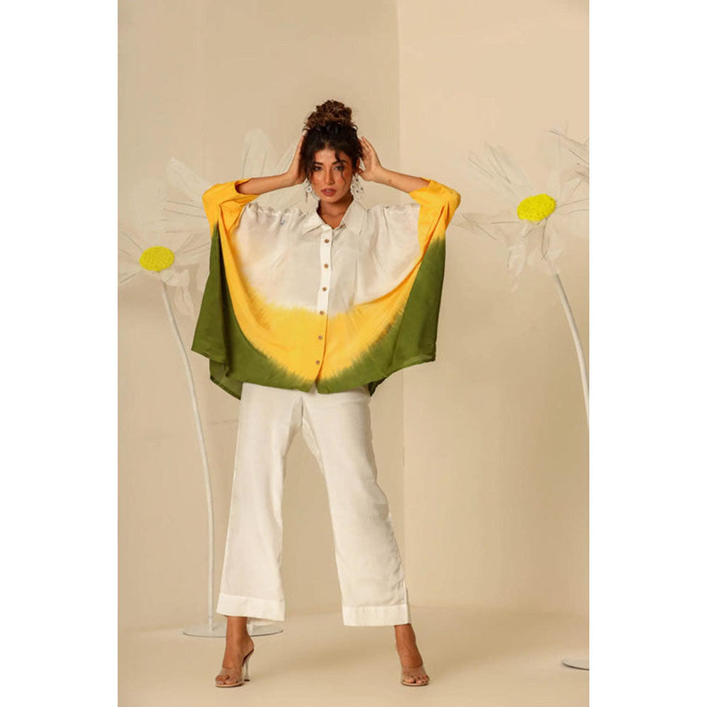 Keva Clothing Yellow Green Ombre Kaftan Shirt