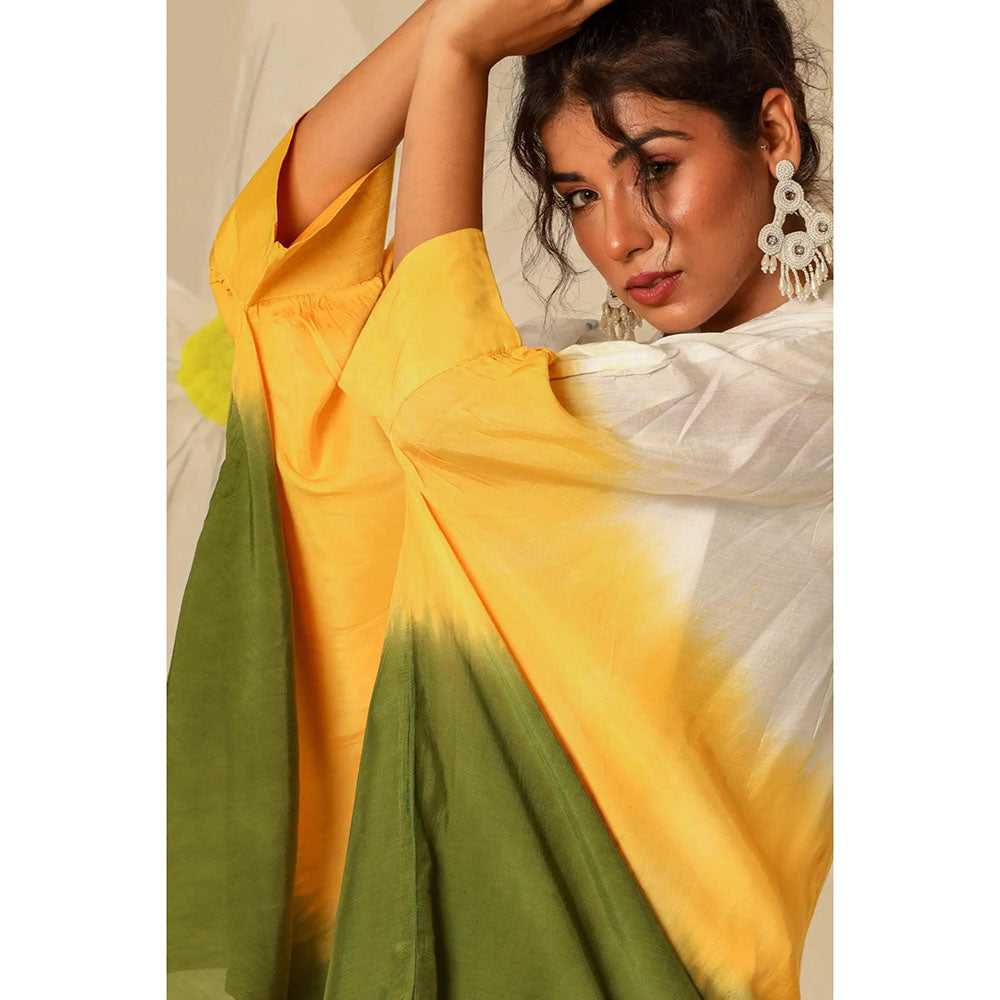 Keva Clothing Yellow Green Ombre Kaftan Shirt
