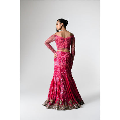 KHUMAAR SHUCHI BHUTANI The Rose Pink Statement Co-Ord Set