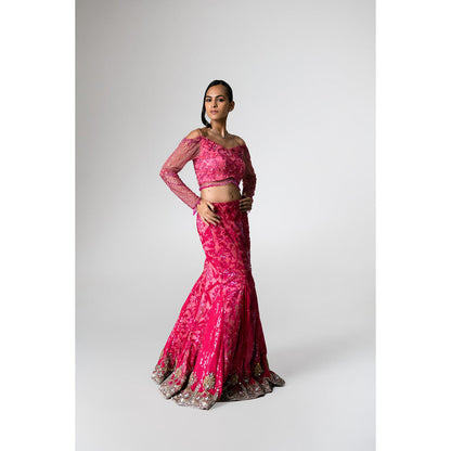 KHUMAAR SHUCHI BHUTANI The Rose Pink Statement Co-Ord Set