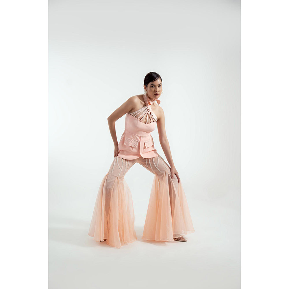KHUMAAR SHUCHI BHUTANI The Sacred Slumber Peach Co-Ord Set