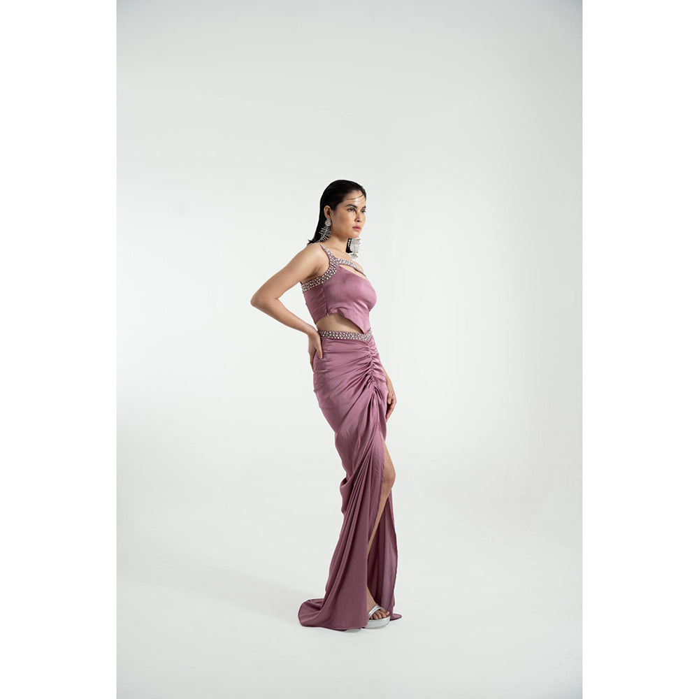 KHUMAAR SHUCHI BHUTANI The Mystic Vision Mauve Co-Ord Set