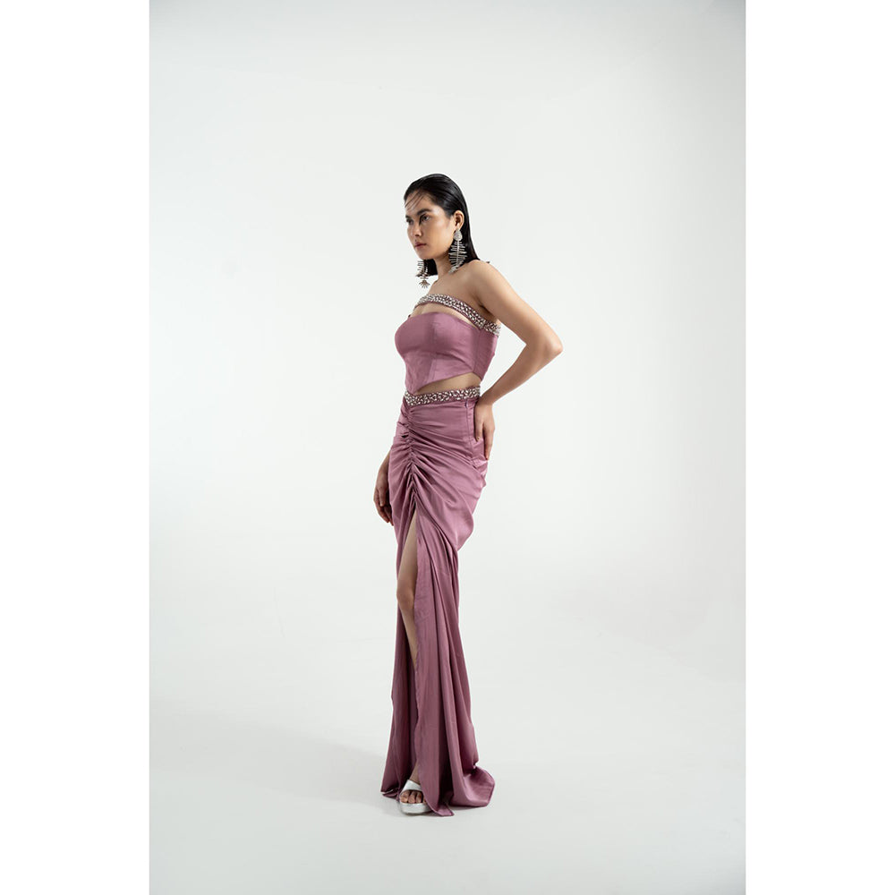 KHUMAAR SHUCHI BHUTANI The Mystic Vision Mauve Co-Ord Set