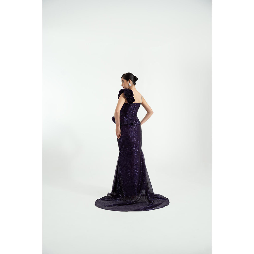 KHUMAAR SHUCHI BHUTANI The Twilight Bloom Purple Co-Ord Set
