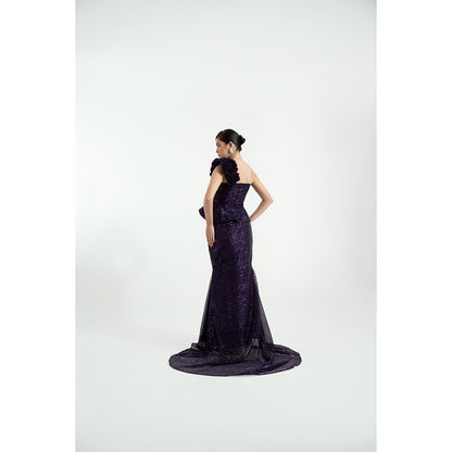 KHUMAAR SHUCHI BHUTANI The Twilight Bloom Purple Co-Ord Set