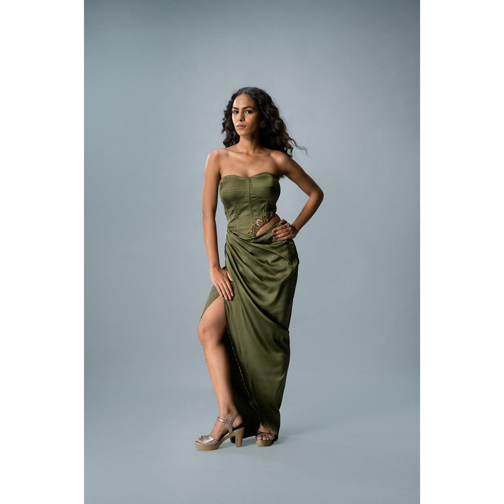 KHUMAAR SHUCHI BHUTANI The Olive Mirage Dress