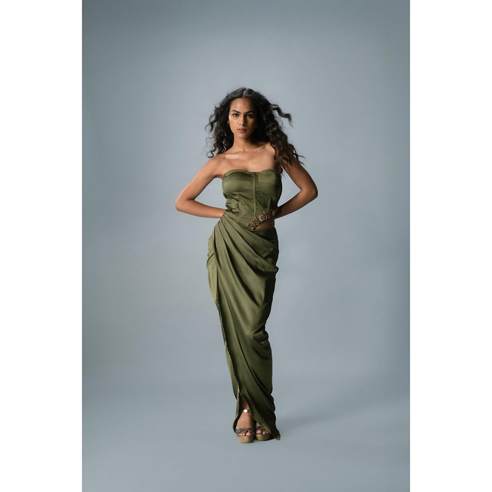KHUMAAR SHUCHI BHUTANI The Olive Mirage Dress