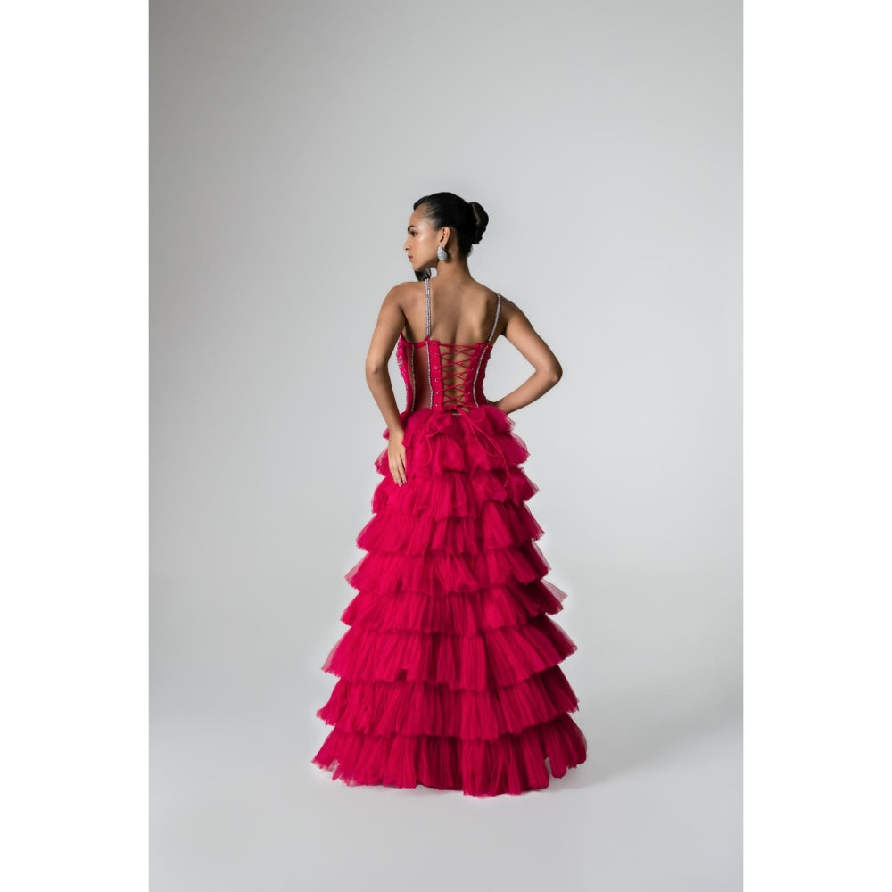 KHUMAAR SHUCHI BHUTANI The Cinderella Haze Pink Gown