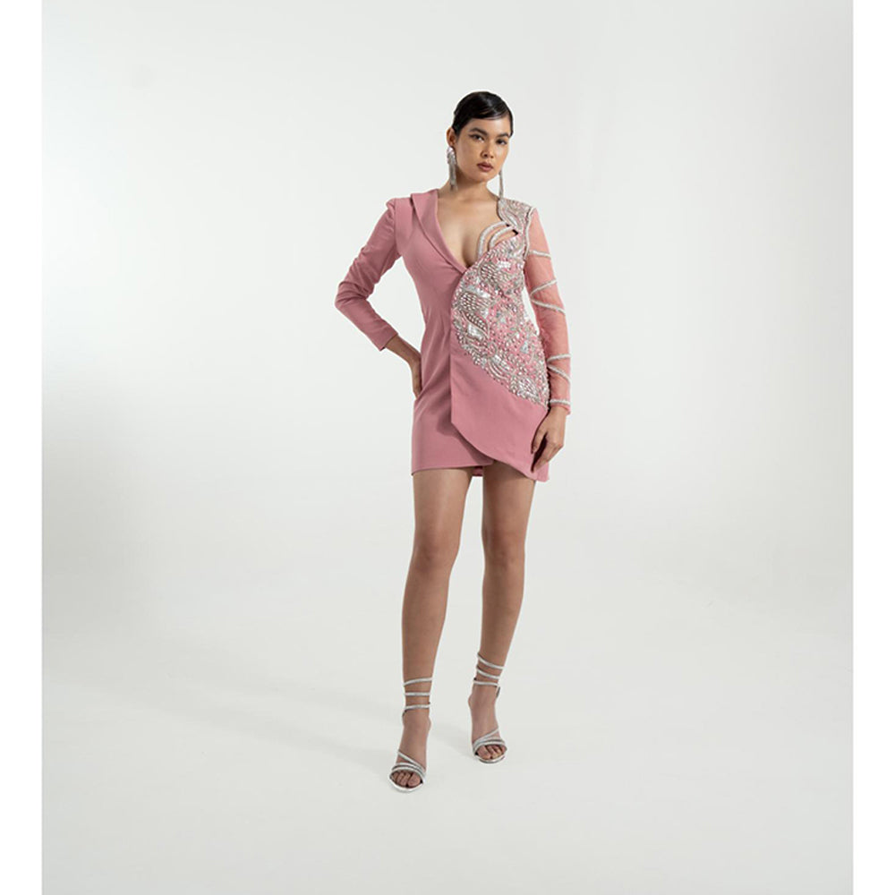 KHUMAAR SHUCHI BHUTANI Manifesting Stardust Pink Dress