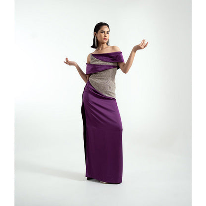 KHUMAAR SHUCHI BHUTANI A Starry Affair Purple Dress