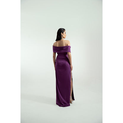 KHUMAAR SHUCHI BHUTANI A Starry Affair Purple Dress