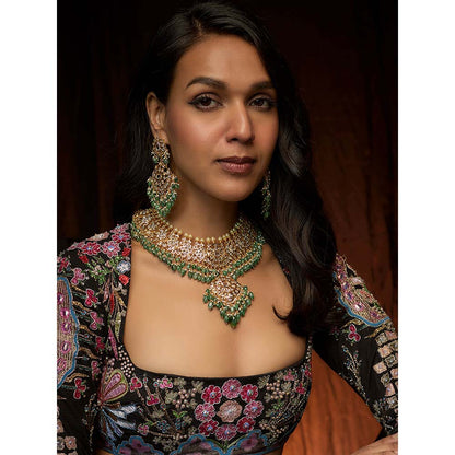 KIARA Mirza Necklace and Earrings 22KT Gold Plated