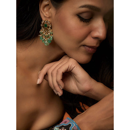 KIARA Azal Ear Drop and Danglers 22KT Gold Plated