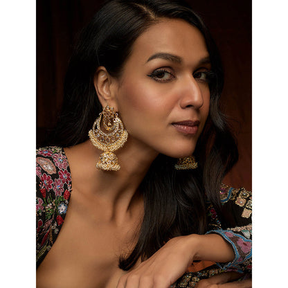 KIARA Gulzar Chandbali 22KT Gold Plated