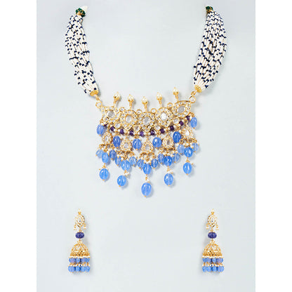 KIARA Aleena Necklace and Earrings 22KT Gold Plated