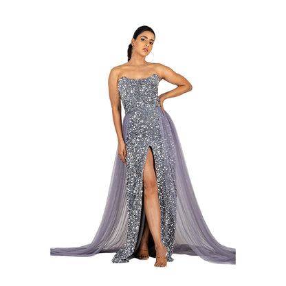 KIRAN GUPTA LABEL Ciel Maxi Dress with Cape (Set of 2)