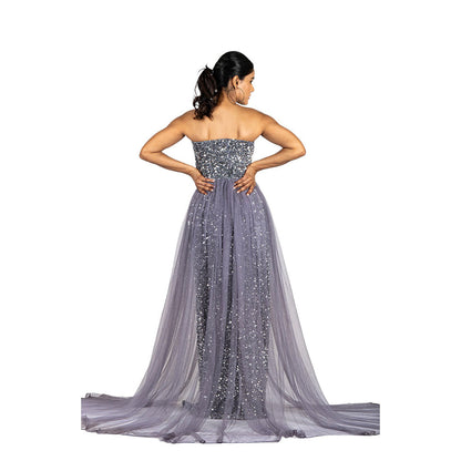 KIRAN GUPTA LABEL Ciel Maxi Dress with Cape (Set of 2)