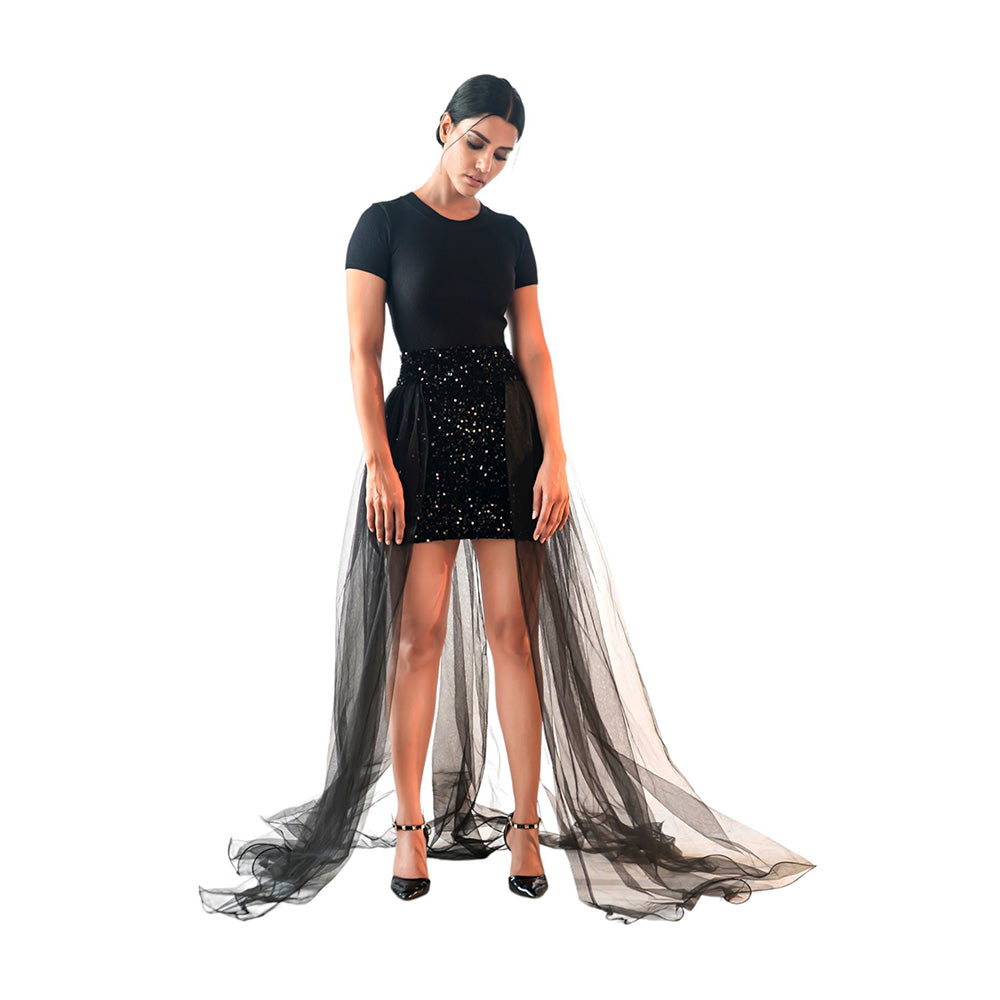 KIRAN GUPTA LABEL Aurore Skirt with Attached Cape (Set of 2)