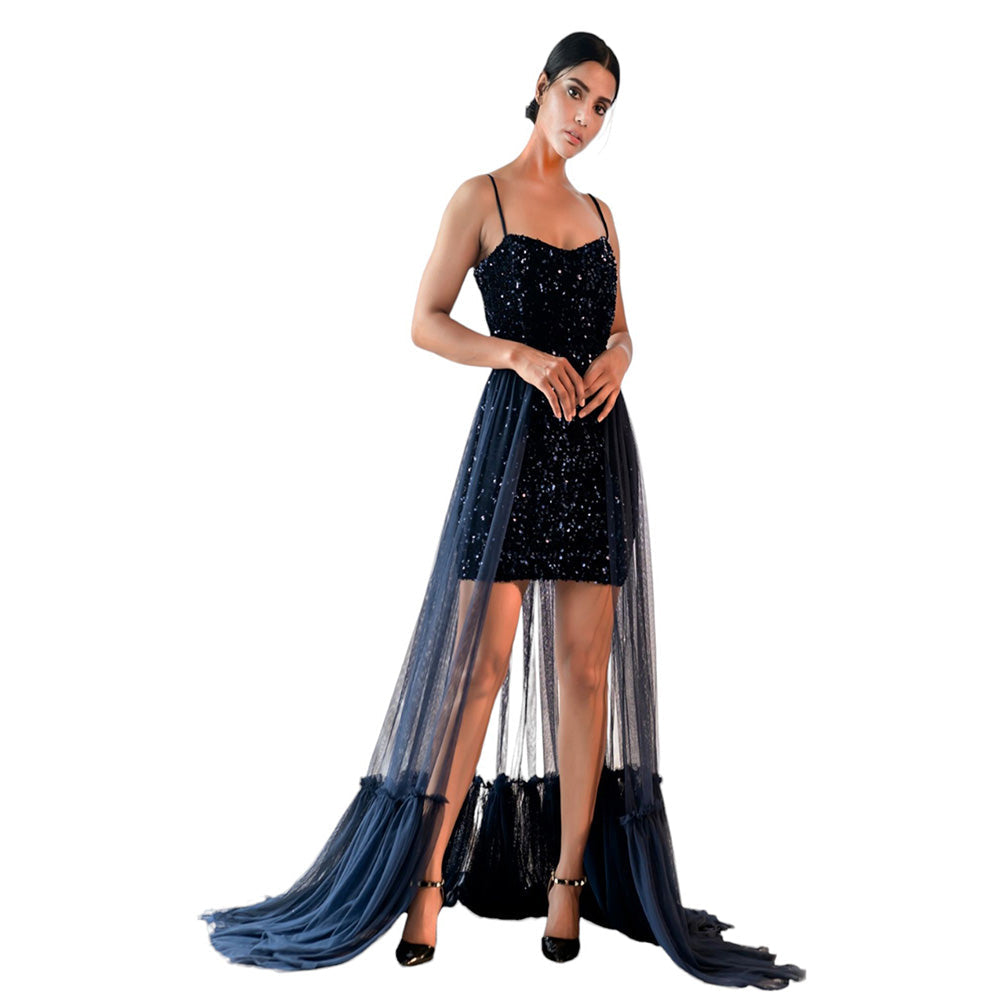 KIRAN GUPTA LABEL Elize Dress with Cape (Set of 2)