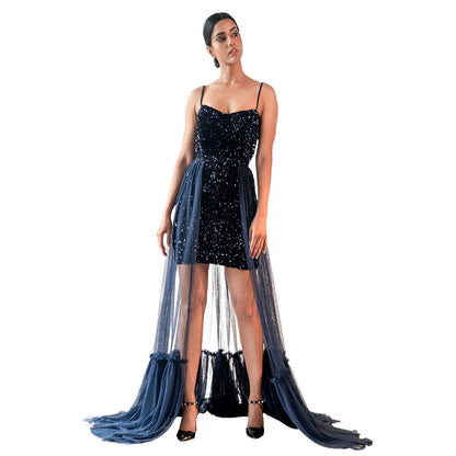 KIRAN GUPTA LABEL Elize Dress with Cape (Set of 2)