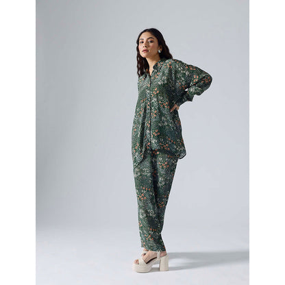 Klad Garden Green Floral Oversized Co-Ord (Set of 2)