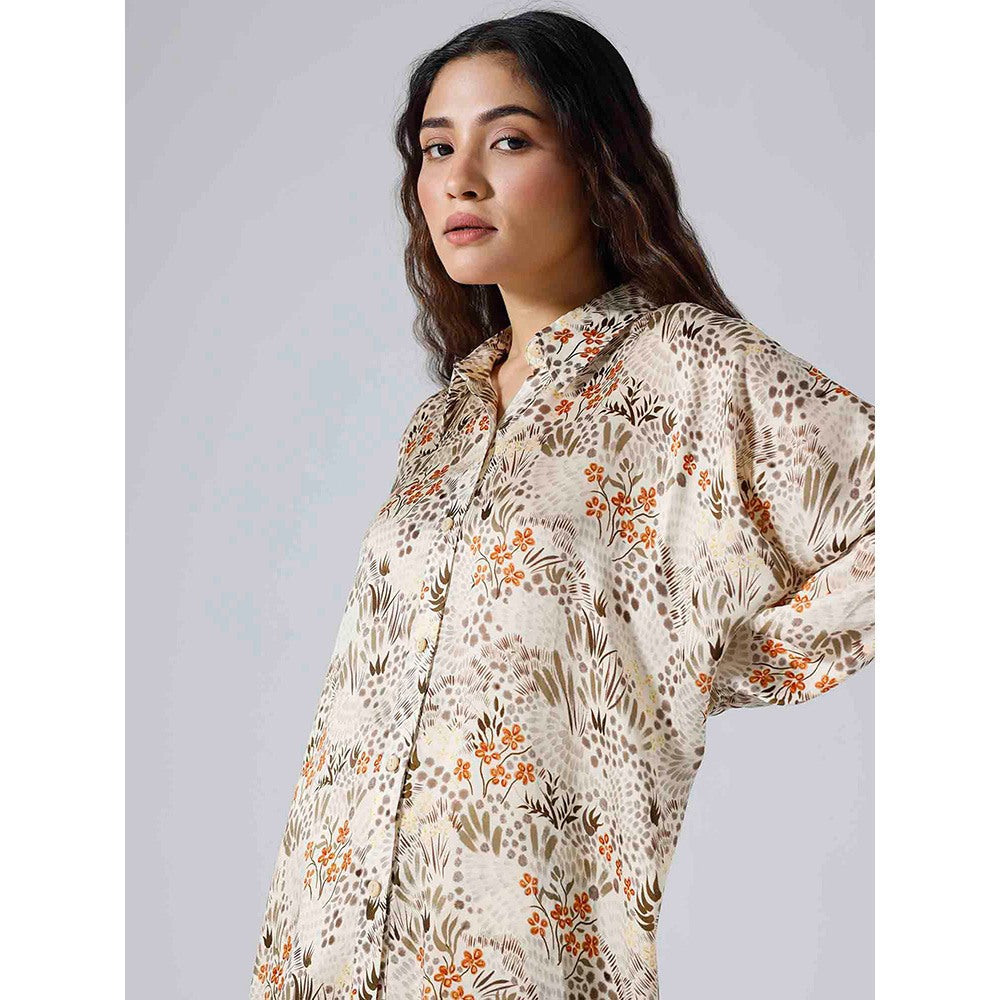 Klad Garden White Floral Oversized Co-Ord (Set of 2)