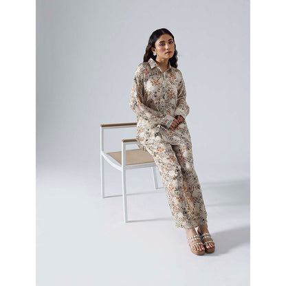 Klad Garden White Floral Oversized Co-Ord (Set of 2)