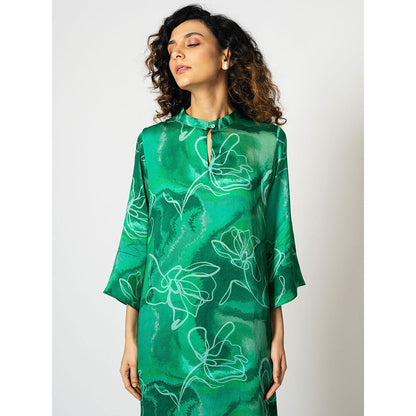 Klad Marbled Floral Mandarin Neck Co-Ord (Set of 3)