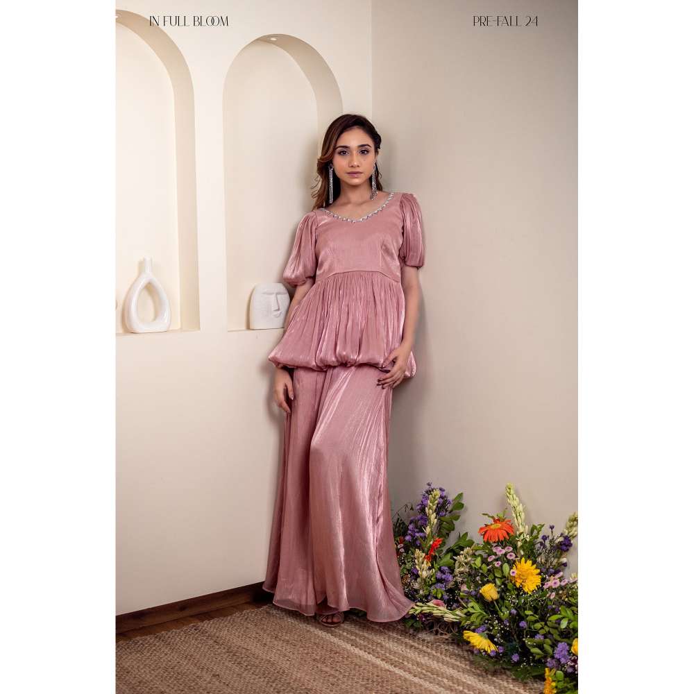Kosha By Nilima Full Bloom Pink Co-Ord (Set of 2)