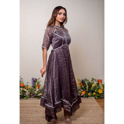 Kosha By Nilima Silver Lining Burnt Purple Dress