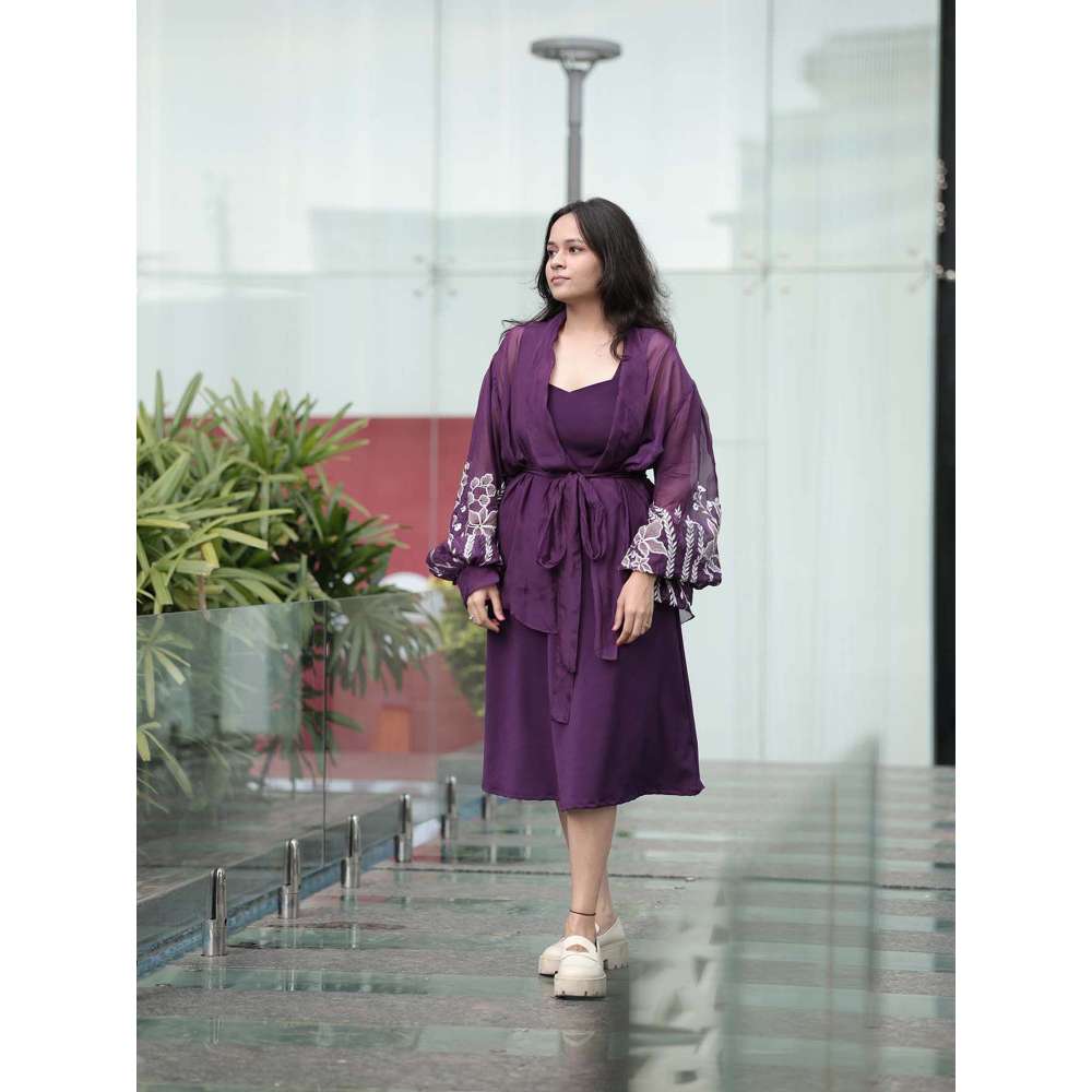 Kosha By Nilima Purple Midi Dress